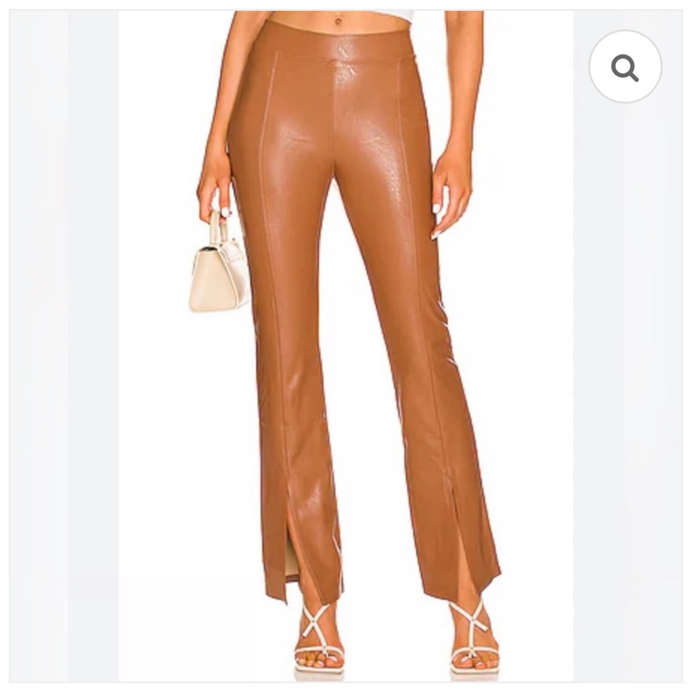 Commando Faux Leather Tan Flare Pants